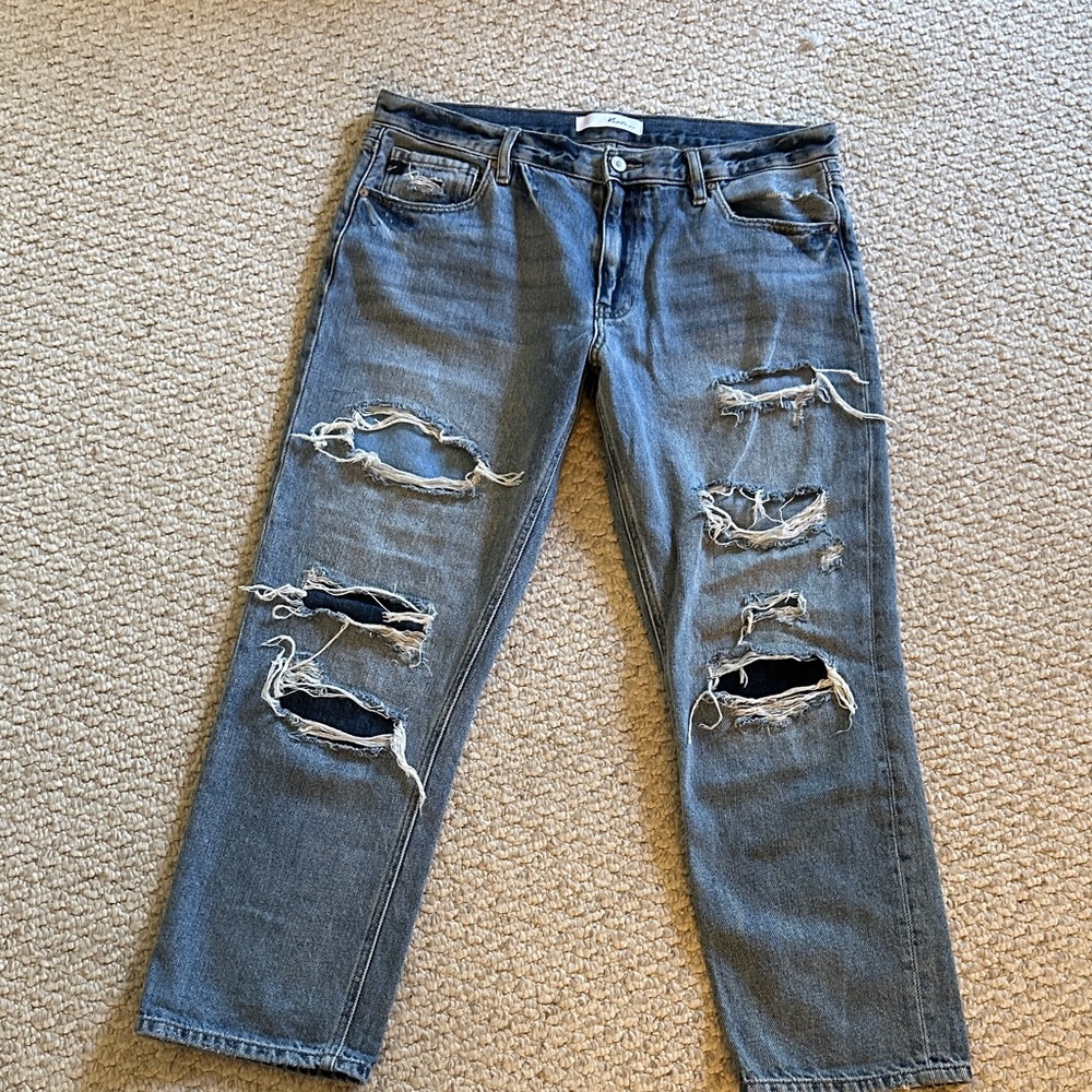 KanCan Distressed Straight Jeans